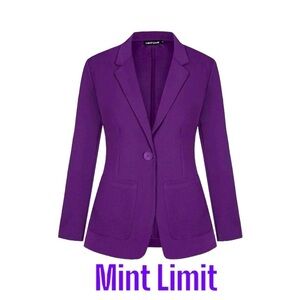 MINTLIMIT Womens Blazers Casual Long Sleeve Button Open Front Lapel CollarJacket